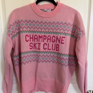 Anthropology X Beach Riot Champagne Ski Club Sweater